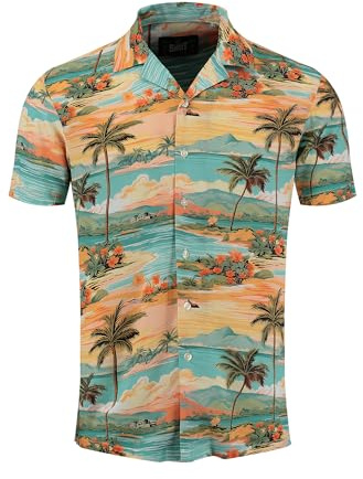 KEY LARGO Herren KLCABANA 1/2 paaterned Hemd, Multicolor (991), XL