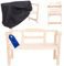 MODO24 Gartenbank aus Holz, Schutzhülle aus Cordura, Parkbank, Gartenmöbel, Sitzbank, Bank Friesenbank, Holzbank, 2-Sitzer, In- & Outdoor, FSC-Holz, Abmessungen 46x118x78 cm, Farbe: Naturholz