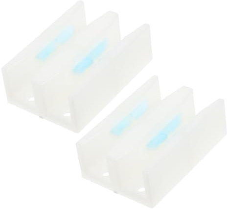 Lurrose per Porta Scorrevole in Vetro Kit Guida Inferiore per Porte Scorrevoli senza Telaio Silenzioso e Facile da Installare per Doccia 2 Pezzi