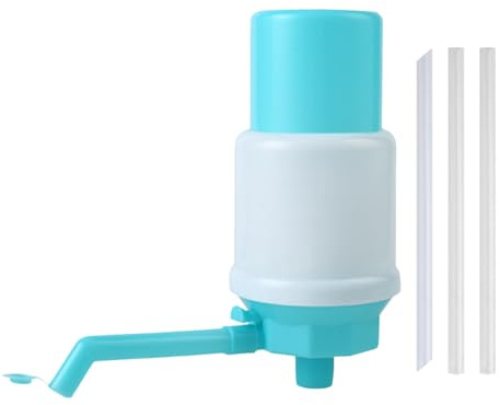 Manual Water Pump Water Bottle Dispenser Drinking Tap Leakproof Hand-Press Dispenser Pump With Spout Cover For 3-5 Gallon Jugs Home, Bureau, Outdoor Use Adjustable Tube Fits Most Bottles