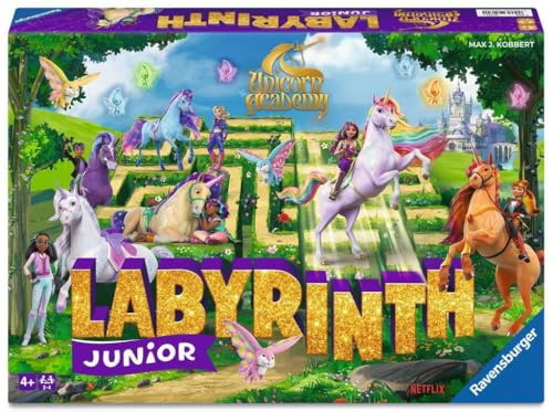 Ravensburger Unicorn Academy Labyrinth Junior The Moving Maze Game Family Strategy Board Game for Kids & Adults Age 4 Years Up - 2 to 4 Players
