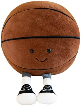 35 cm Plüsch Basketball, Flauschiges Weiches Basketballkissen, Kuscheltier Basketball Plüschtier Spielzeug, Basketball Kuscheltier, Geschenk für Basketballliebhaber und Kinder Jungen Mädchen(Grau)