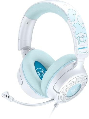 Razer Kraken V4 X Wired Gaming Headset: 40 mm Drivers - Cardioid Mic - Memory Foam Cushions - Chroma RGB Lighting - Type C & Type A Cable - for PC, Mac, PS5, Nintendo Switch 2 - Cinnamoroll Edition