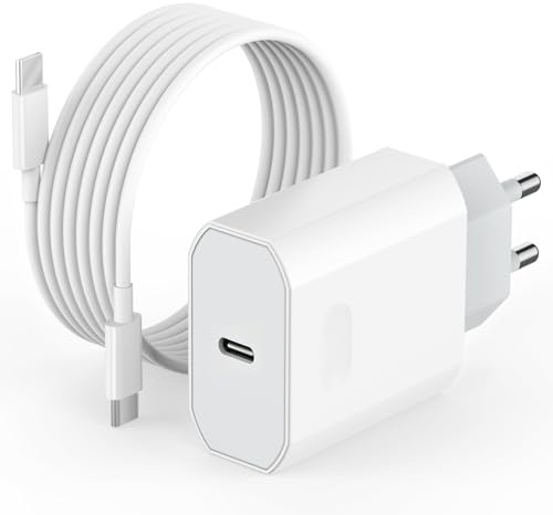 25W USB C Ladegerät, Phone Schnellladegerät mit Ladekabel Type-C auf C 2M | MFi Zertifiziert Netzteil Ladestecker, Power Adapter Stecker für iPhone 17/16/16 Plus/16 Pro/16 Pro Max/15/iPad Air/AirPods
