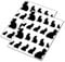 AWS set Water decals Black Cat Black Kittens Cats Nail Art Stickers Transfer Black Cat Cats Decoration (40)