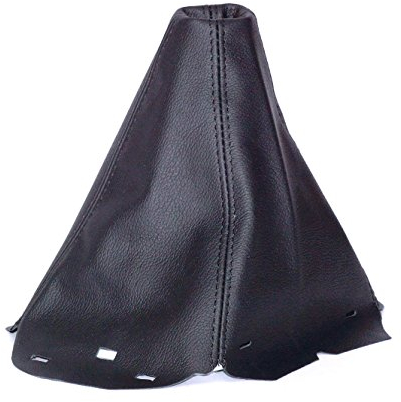 myshopx SA7 Schaltmanschette Schaltsack Sack Schwarz Faden Schwarz Echt Leder