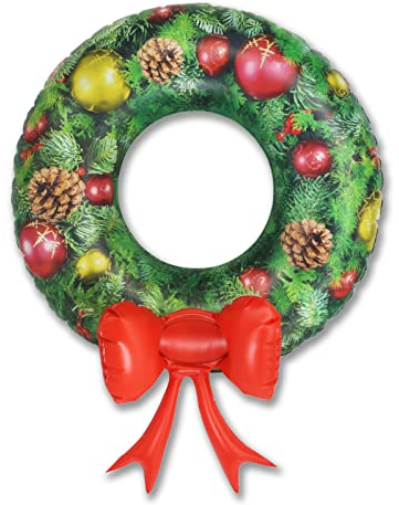 Weihnachtskranz, Aufblasbarer Türkranz, fotorealisitische Weihnachtsdeko, Adventskranz, das Spezial vor dem Fest!