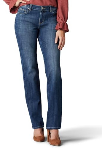 Lee Women's Relaxed Fit Straight Leg Jean, Jaded, 4