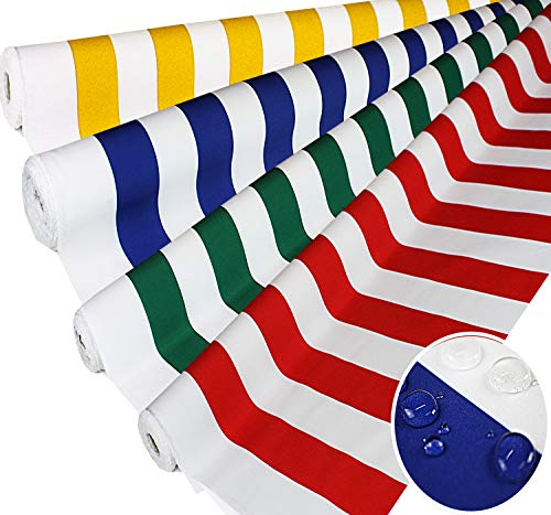 tukan-tex Wasserdichter Stoff Premium PU/WD Outdoor Stoff Gewebe Markisenstoff/Zeltplane (Weiß Grün)