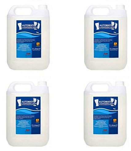 We Can Source It Ltd - Automatic Glasswash Machine Liquid Cleaner - Liquid Detergent Container - 5 Litre Bottle (5L - Pack of 4)