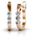 YOURDORA Mujer Cristales de Swarovski Pendientes Tous Aretes Aro Medio de 20mm Joyas de Moda Regalo (Oro rosa)
