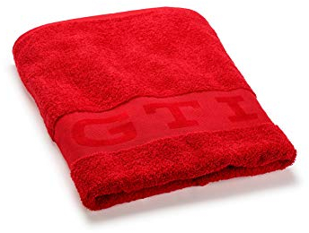 Volkswagen 5HV084500645 Strandtuch GTI Logo Badetuch Handtuch 180x80cm Badelaken, rot
