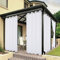 Bonzer Outdoor-Vorhänge für Terrasse, wasserdicht, hochwertig, dick, Privatsphäre, wetterfest, mit Ösen, Außenvorhänge für Veranda, Pavillon, Deck, 1 Panel, 137 x 213 cm, Weiß