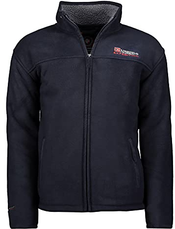 Geographical Norway Usine Men Distribrands - Dick Warm Herren Fleece Reißverschluss - Jacke Sweatshirts Winter Warm Herren Weich - Sweatshirt Weiches Futter Lange Ärmel