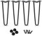 Lospitch 4er Set Tischbeine Haarnadel Hairpin Legs 30cm 2-Stange Metall Heavy Duty Modern-Stil Schreibtisch Möbelfüße Tischkufen Länge15cm-72cm Durchmesser 12 mm Schwarz