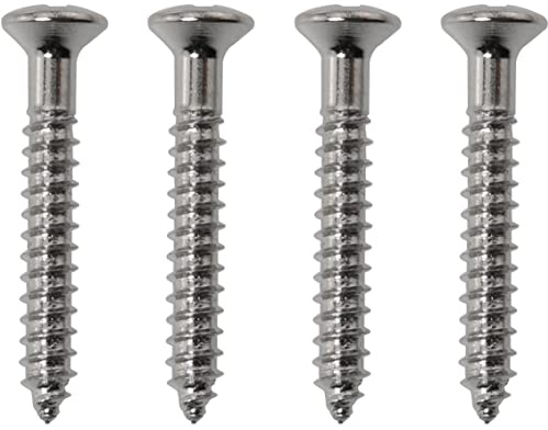 JJHXSM 60pcs Pickup Ring Vite di Montaggio 2.5x18mm Argento Chitarra Svasata Humbucker Pickup Ring Viti di Montaggio