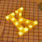 JANDEI - Lettere LED, Numeri Luminosi, Figura a Cuore, 22cm, con Luce Calda per Decorazione e Atmosfera, Luci Notturne Scrivania, Compleanni, Matrimoni, Vetrine. Funzionano con batterie AA (K)