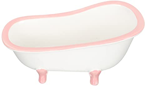 Keramik-Badewannenschüssel Cocktailbecher: Neuheit Badewanne Weingläser Cocktail Sorbet Smoothie Kaltgetränkebecher Behälter für Zuhause, Bar, Party, Rosa