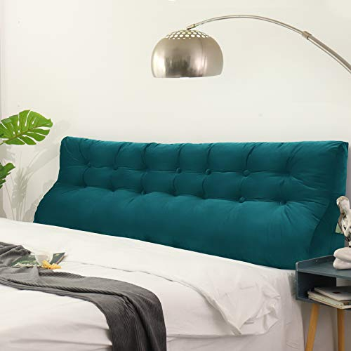 Johnear Rückenkissen Lesekissen Bett Hohe Kopfteil,Sofa Rückenlehnen Kissen Groß Dreieck zweireihiges keilkissen Lendenkissen Bücherkissen Samt Rückenpolster