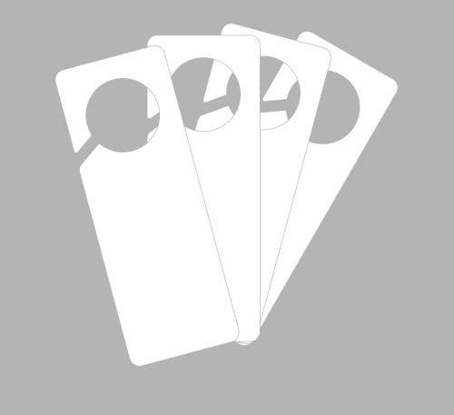 9.5x3.5 inch 10 PCS 15 Mil Plastic Sign Blank Door Hanger Tags for Property Management Rentals Apartments for Door