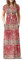AUSELILY Maxi Dress for Women - Summer Casual Long Dresses for Ladies with Pockets XL Boho Floral Red