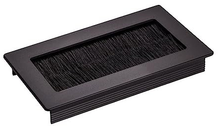 SOTECH 1 x pasacables Toledo de aluminio anodizado negro 100 x 70 mm Dimensión de montaje: 90 x 62 x 15,3 mm