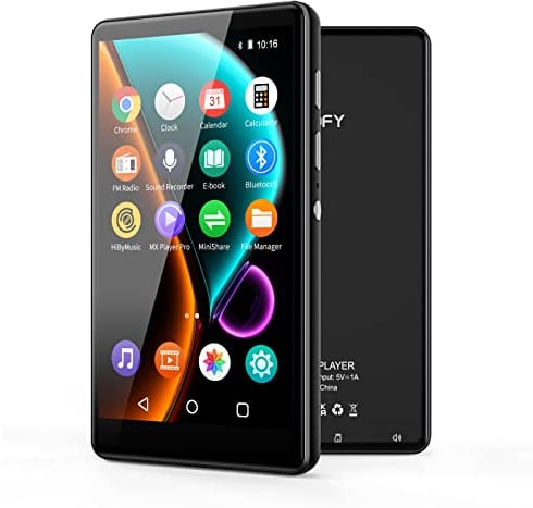 80GB MP3 Player mit Bluetooth und WLAN, SWOFY 4.0-Zoll Touchscreen MP3 & MP4 Player Android, Portable Kinder Musik Player mit Spotify, Amazon Music, Radio, Rekorder, E-Book, Browser