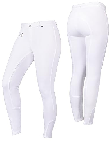 QHP Reithose Junior Grip Vollbesatz weiß Gr. 164
