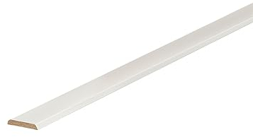 Kosche | Baguette de recouvrement | MDF | 5 x 30 x 2600 mm | Blanc | Plinthe | Plinthe | Haute qualité | Robuste | 26 mètres