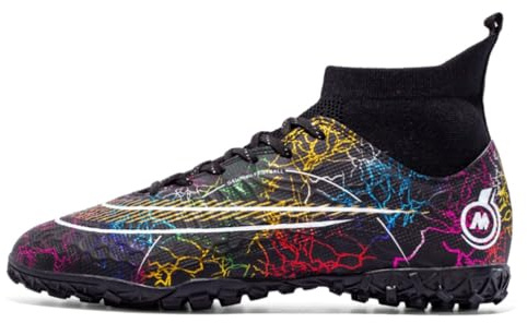 Hmhnsya Herren Professionelle Trainings Fußballschuhe Hoher Knöchel Fußballschuhe für Indoor und Outdoor Spiele Unisex Turnschuhe für Kinder (44,G1001)