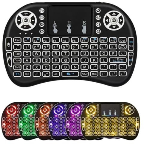 Mini Wireless Keyboard 2.4G XBMC Keyboard Touch pad Mouse Combo Multi-media Portable Handheld Remote, Rechargeable for Android/Laptop/Smart TV/PC Stick/HTPC/IPTV/Raspberry PI/PS3 PS4 KODI WINDOWS MAC