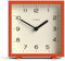 JONES CLOCKS® Disco schreibtischuhr | Schlankes quadratisches Design | Orange | Stilvoll und leicht lesbar für Regal, Tisch, kaminsims oder nachttisch