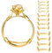 ELETIUO 12 Pack Metal Ring Guard Set for Loose Rings - 3 Sizes for Different Band Widths - Invisible Ring Size Adjuster