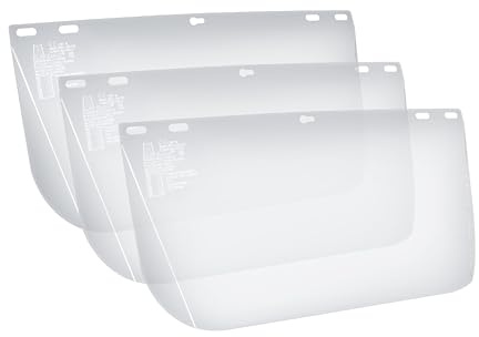 Blue Eagle Faceshield Replacement Visors (FC48N) | Clear | Edgeless | High Impact Extrusion-grade Polycarbonate | 3 PCS