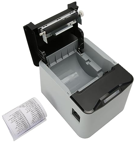 Jectse Bondrucker, 80 Mm, Wandmontage, 100–240 V, USB, LAN, Serielle Anschlüsse, Automatisches Schneiden, POS-Drucker für für POS-System (EU-Stecker)