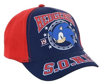 Sonic The Hedgehog Baseball Kappe für Jungen, Klassisches Design Jungen Sommermütze für Kinder, Geschenk für Jungen | Rot