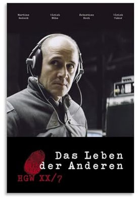 Filmposter Das Leben Der Anderen Poster, Kunstdekoration, Wandposter, Dekoration, Innenposter, Druckdekoration, Bar, Restaurant, Dekoration, Ästhetik, Poster, Wohnzimmer, 40 x 60 cm