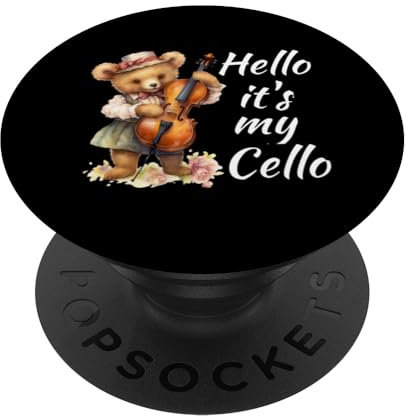Hello it' s my Cello Bär Cellist Cellofan Violoncello PopSockets mit austauschbarem PopGrip
