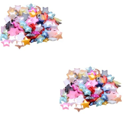 VILLCASE 160stücke Halbe Perlen Sternenperlen Bastelbedarf Zubehör Für Schmuck Kleidung Kunstprojekte Gemischt Für Dekorationen Und Kinderhandwerke