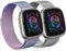 SOLOLUP 2 Stück Magnetic Armband kompatibel mit Fitbit Versa 4/Versa 3/Sense 2 Herren Damen,Edelstahl armband Ersatzband Metall Uhrenarmband für Fitbit Versa 3/Sense 2/Versa 4 Armband,Silbern/Bunt