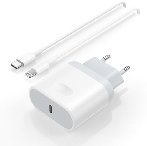 Cargador iPhone 14 [Certificado MFi] 20W Carga Rapida Cargador y 2M USB C Cable, Compatible con iPhone 13/13 Pro/13 Pro Max/14/12/11/XS/XS MAX XR X SE 8 7 Plus, iPad Rapido Carregador Pared Enchufe