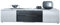 Vladon TV Lowboard Linio V2, Fernsehtisch mit 2 Türen und 2 Schubladen – Weiß/Schwarz Hochglanz (166,5 x 37,5 x 35 cm)