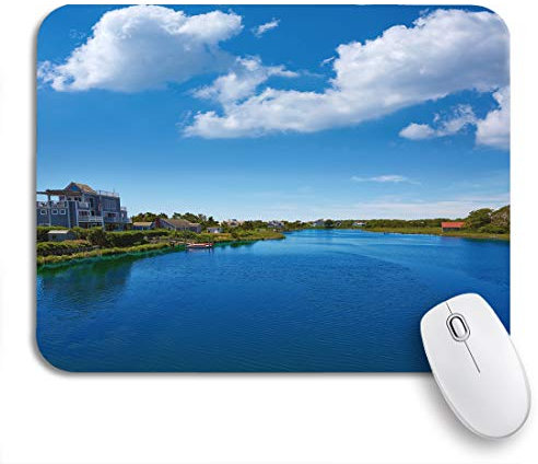 Mauspad Blauer Cape Cod Bumps River In Der Nähe Von Craigville Beach, Massachusetts Laptop Schreibunterlage Wasserdichte Modernes Klein Mousepad, Für Büro, Laptops, 25 x 30cm
