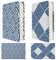 PLIGREAT 2 Stück Stoff Buchumschläge Vintage Wave Grain Book Protector Fit für A5 Größe 21x148 cm waschbare und wiederverwendbare Art Design Schutzhülle für Softcover Hardcover Bücher Lehrbücher