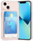 DEVASO Hülle für iPhone 13/14 Handyhülle mit Kartenfach Dünn Transparent Crystal TPU Silikon Schutzhülle Stoßfest Handy Tasche Bumper Brieftasche Case Cover für 2 Karten