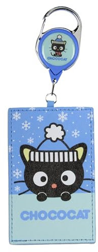 Chococat Lanyard with ID Badge Holder Hello Kitty and Friends Retractable Character Carabiner for Keys Keychain Wallet