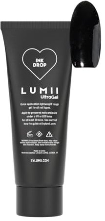 LUMII UltraGel At Home Nail Extension Starter Kit - Gel Extensions DIY Complete Beginners Manicure Kit With UV Lamp - Polygel Nails (Ink Drop)