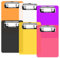 Dimeho Mini-Klemmbrett, 6 Stück Kleine Klemmbretter Bunte Robuste Leichte Kunststoff-Klemmbretter A6 Memo Größe mit Niedrigem Profil Clip Taschenclip Brett für Büros Klassenzimmer Pflege Einkaufsliste