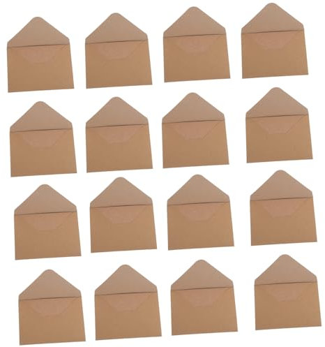 DIKACA Vintage Kraftpapier Karten Und Umschläge Set Leere Gefaltete Karten Für DIY Hochzeitskarten Geburtstagskarten Bastelprojekte Und Feiertagsgrüße