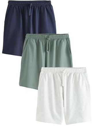 NEXT Herren Leichte Shorts, 3er-Pack